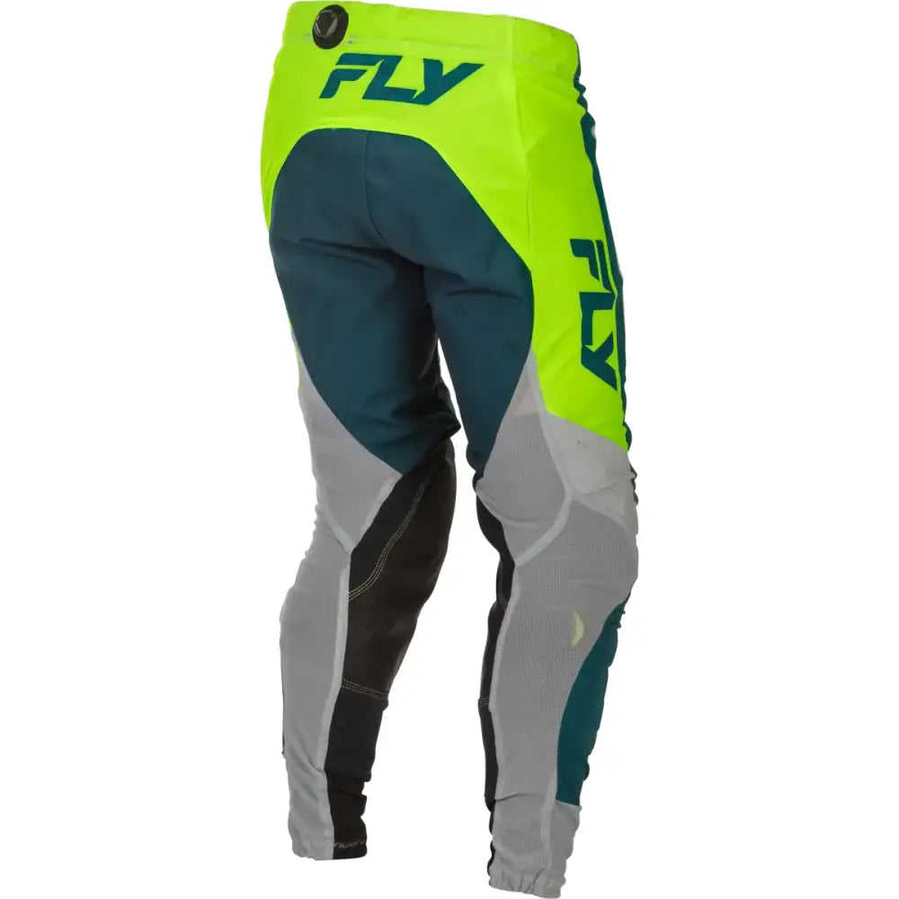 Youth Lite Pants Grey/Lime/Teal Sz 26 - FLY RACING