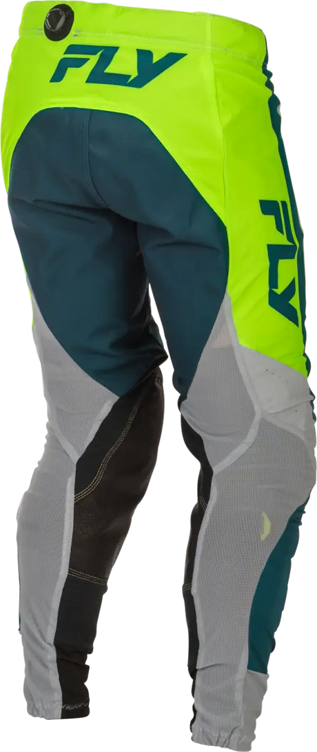 Youth Lite Pants Grey/Lime/Teal Sz 26 - FLY RACING