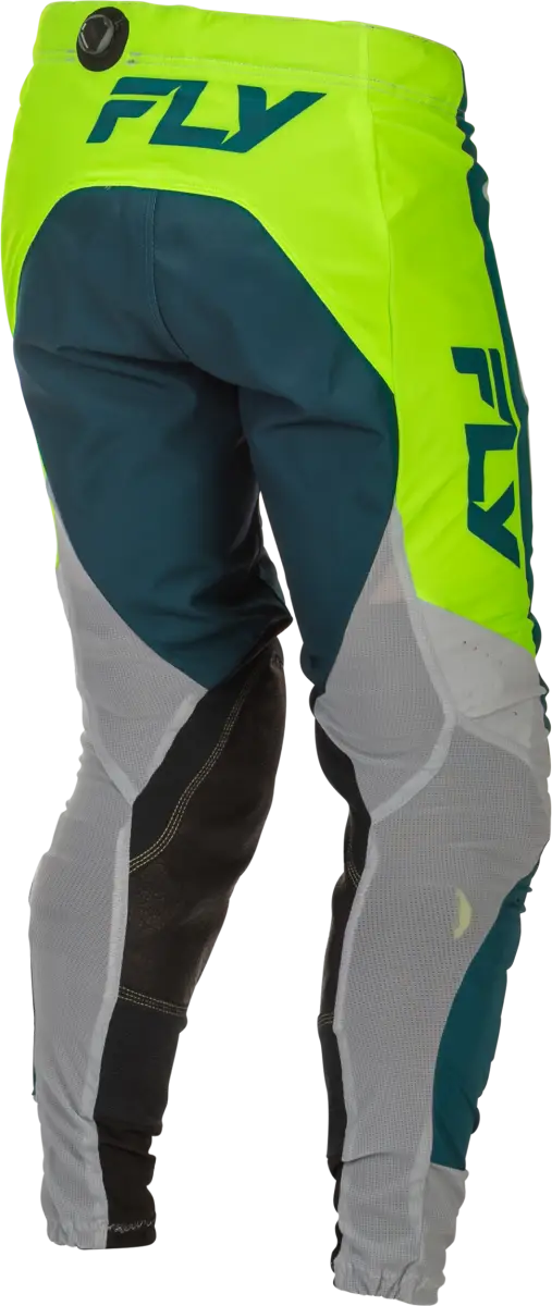 Youth Lite Pants Grey/Lime/Teal Sz 26 - FLY RACING