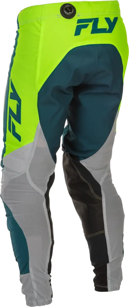 Youth Lite Pants Grey/Lime/Teal Sz 26 - FLY RACING