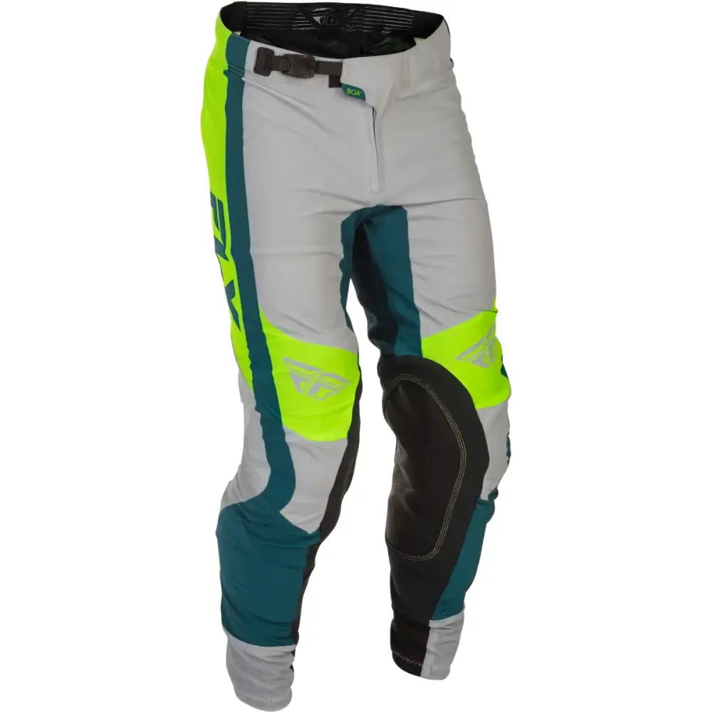 Youth Lite Pants Grey/Lime/Teal Sz 26 - FLY RACING