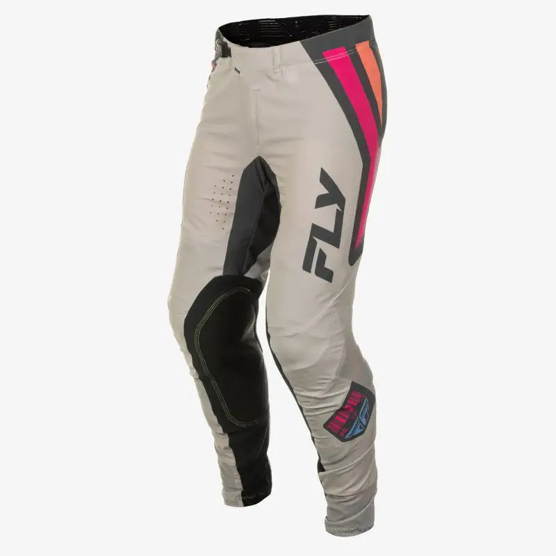 Youth Lite Vice Pant Ca/Ny Light Grey/Pink/Coral Sz 26 - FLY RACING
