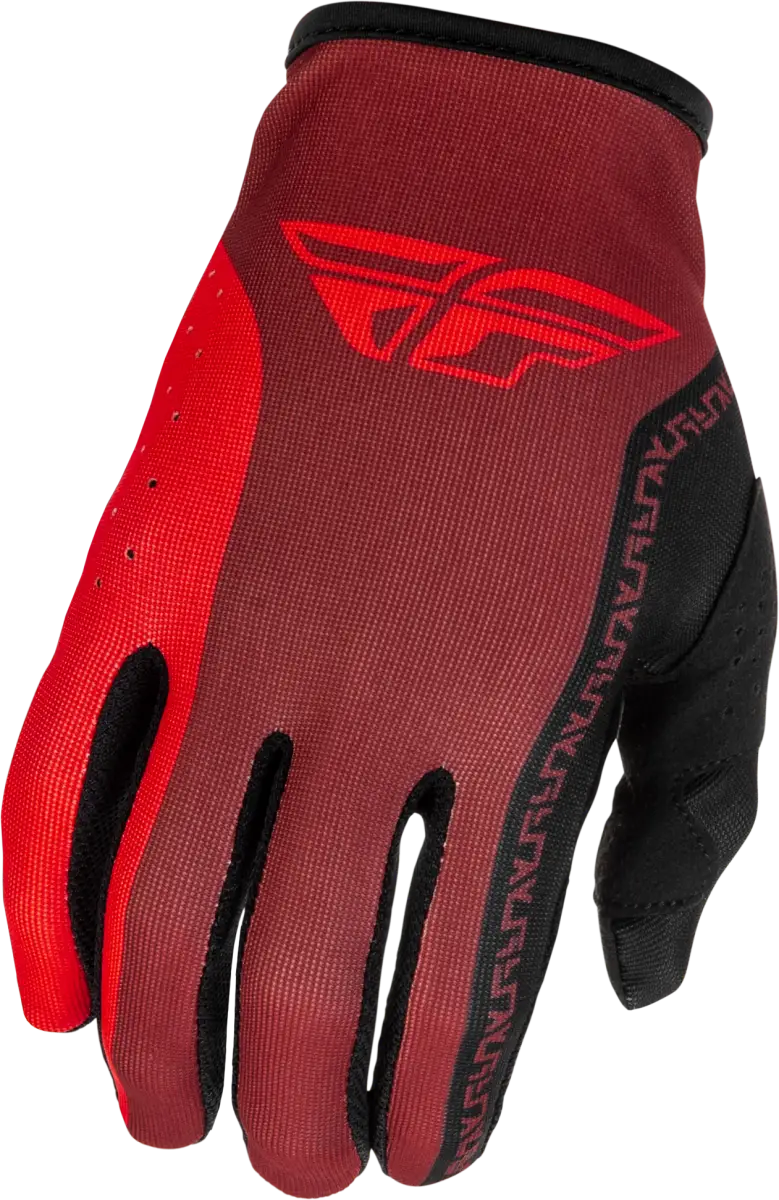 Youth Lite Gloves Black/Red Ym - FLY RACING