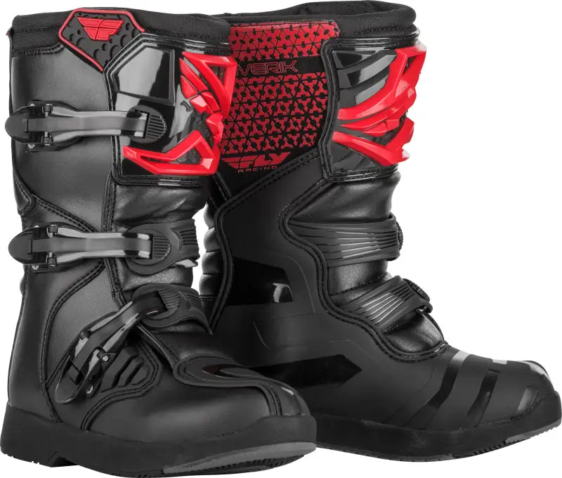 364-67302 FLY RACING Youth Maverik Boots Red/Black Sz 02