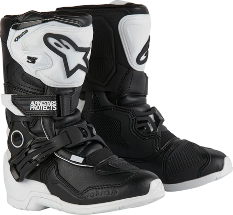 Tech 3s Kids Boots White/Black Sz 12 - ALPINESTARS