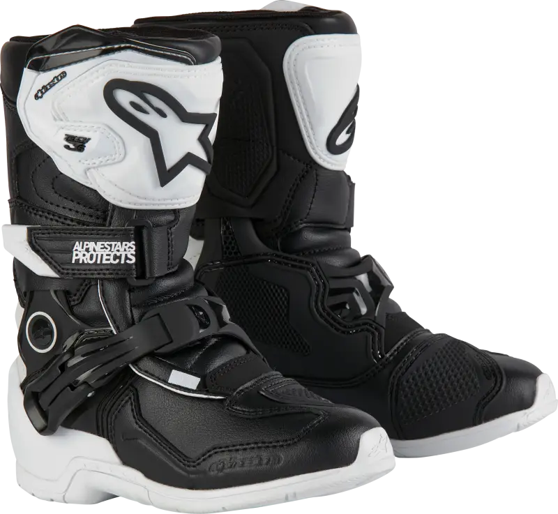 Tech 3s Kids Boots White/Black Sz 12 - ALPINESTARS