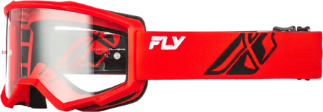 Youth Focus Goggle Red/Black W/ Clear Lens - FLY RACING