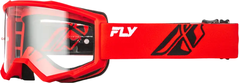 Youth Focus Goggle Red/Black W/ Clear Lens - FLY RACING