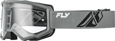 Youth Focus Goggle Grey/Black W/ Clear Lens - FLY RACING