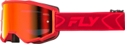 Youth Zone Goggle Red/Crimson W/ Red Mirror/Smoke Lens - FLY RACING