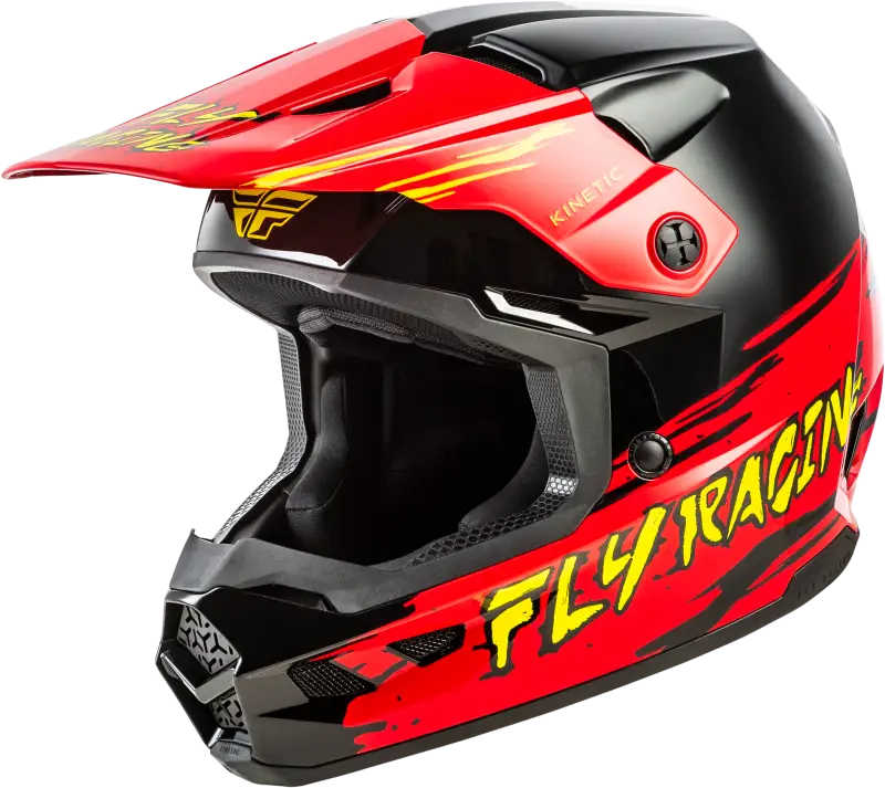 Youth Kinetic Surge Helmet Black/Red/Yellow Ym - FLY RACING