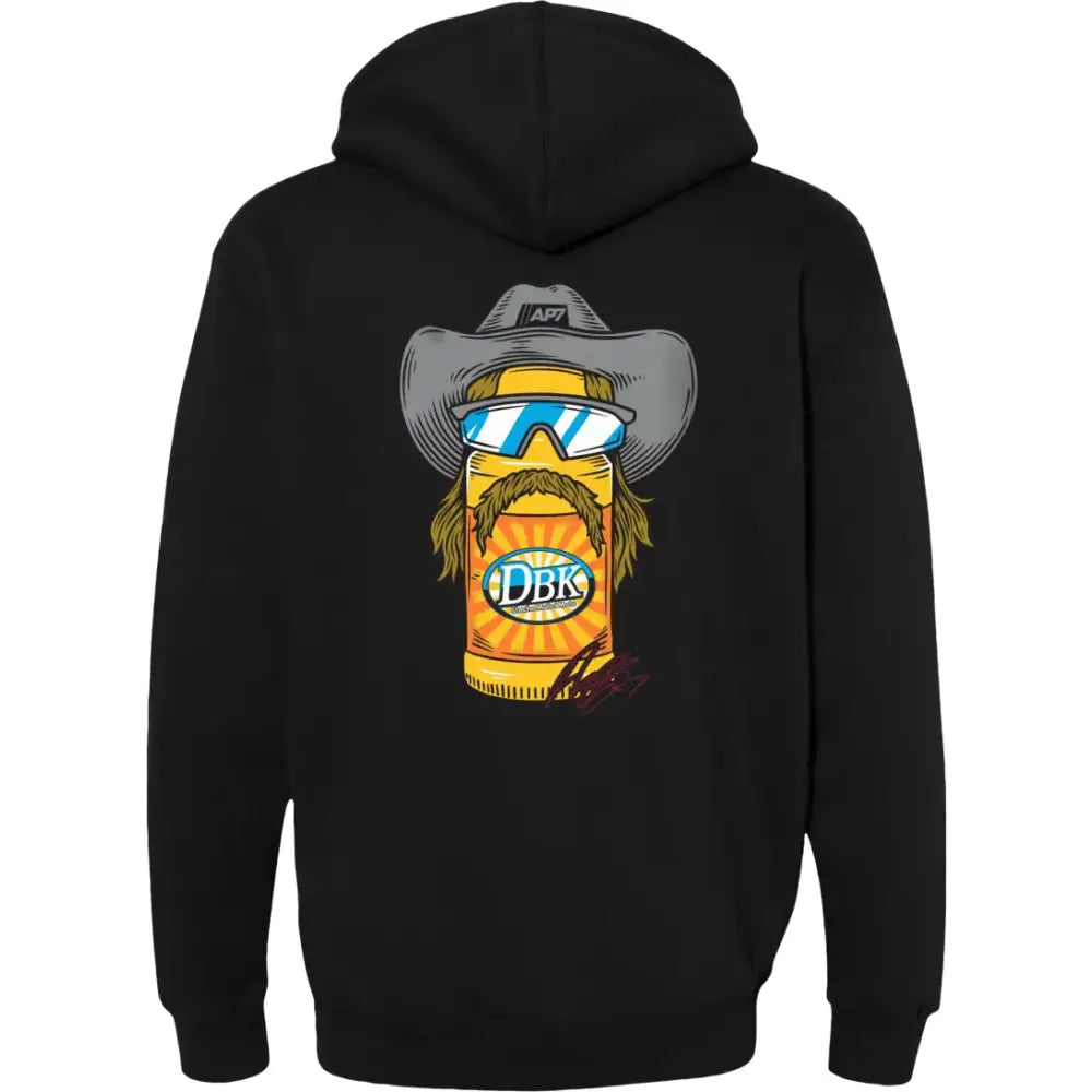 Stache Mullet Moto Yth Hoodie Black Ym - DBK