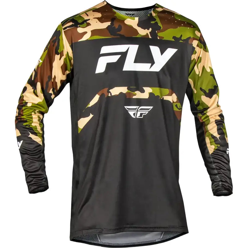Youth Rayce Bicycle Jersey Black/Camo Yl - FLY RACING