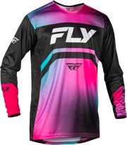 Youth Rayce Bicycle Jersey Fuschia/Black/Teal Yxl - FLY RACING