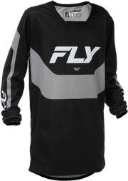 Youth Kinetic Jersey Black/Grey Ys - FLY RACING