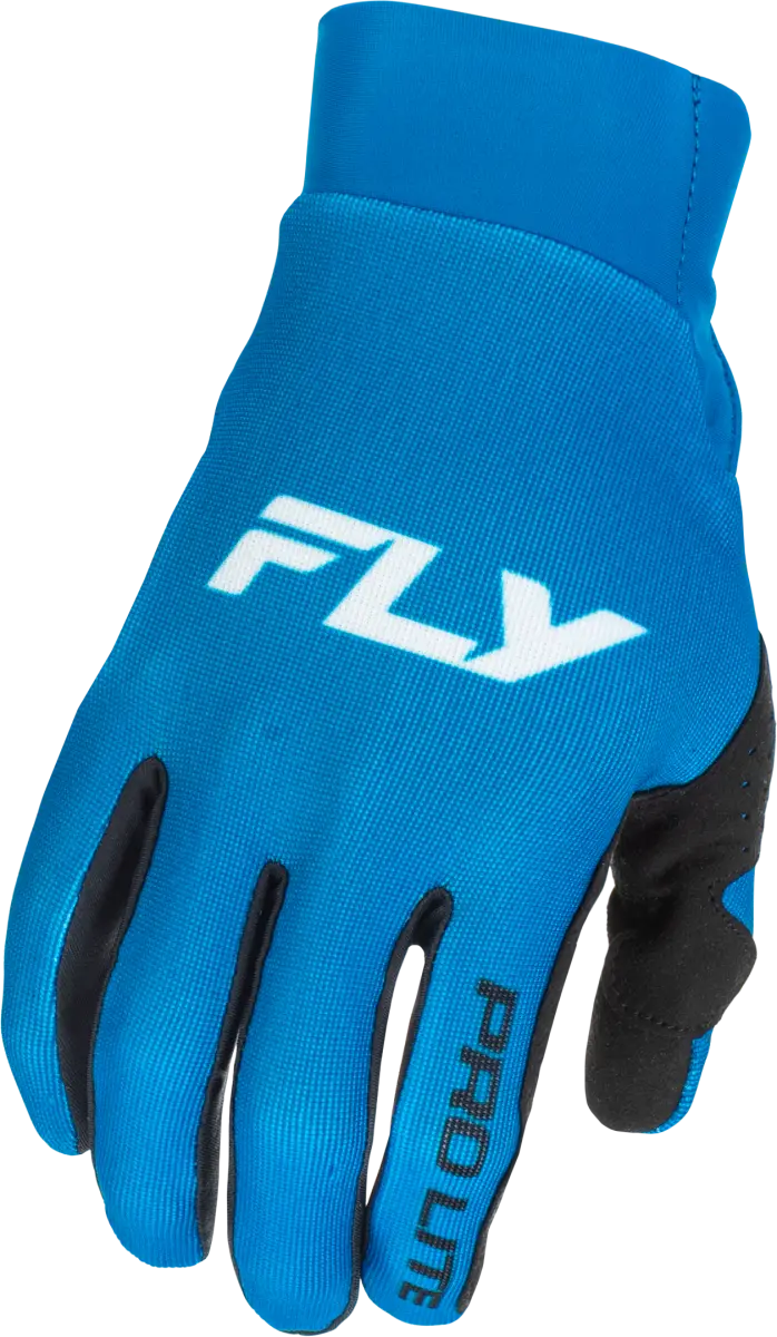 Youth Pro Lite Gloves Blue/White Yl - FLY RACING