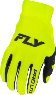 Youth Pro Lite Gloves Hi Vis/Black Yl - FLY RACING