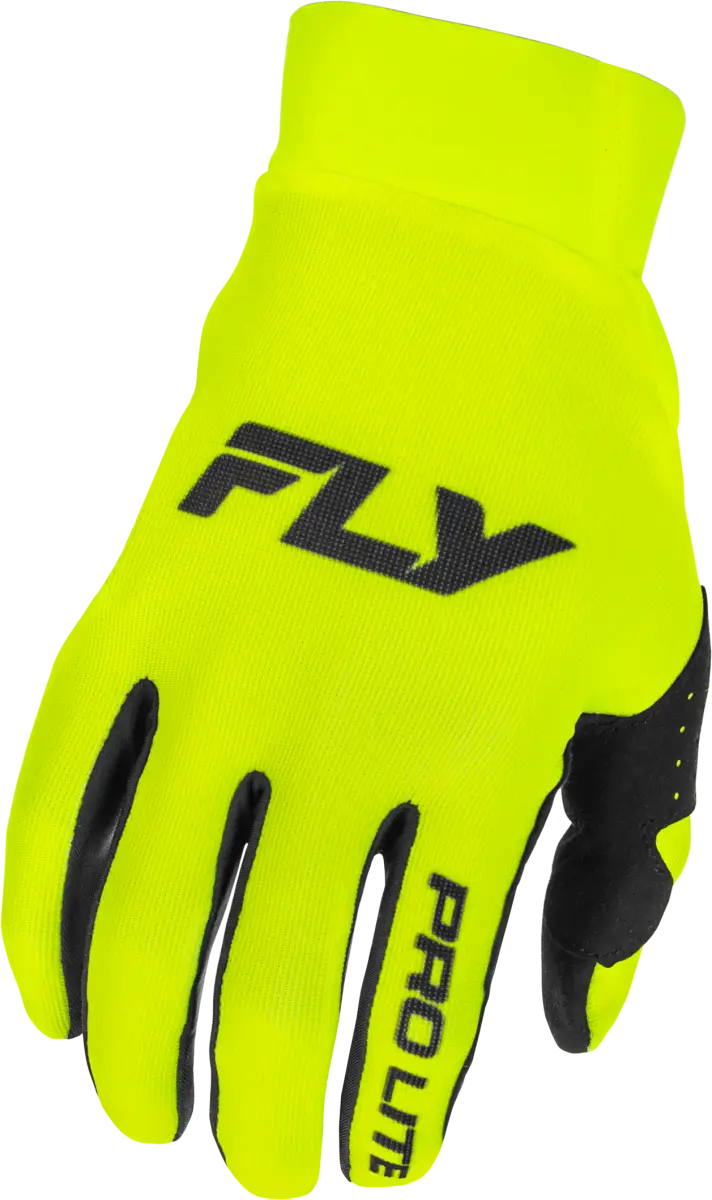 Youth Pro Lite Gloves Hi Vis/Black Yl - FLY RACING