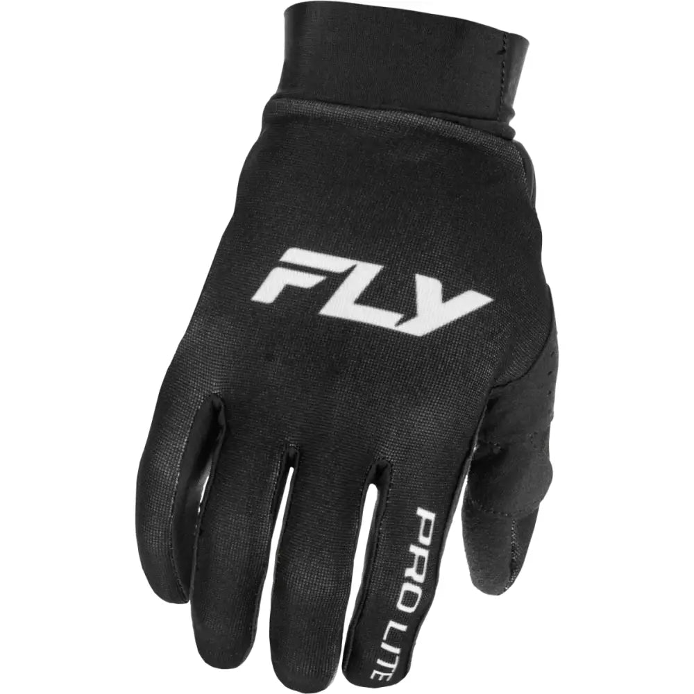 Youth Pro Lite Gloves Black/White Yl - FLY RACING