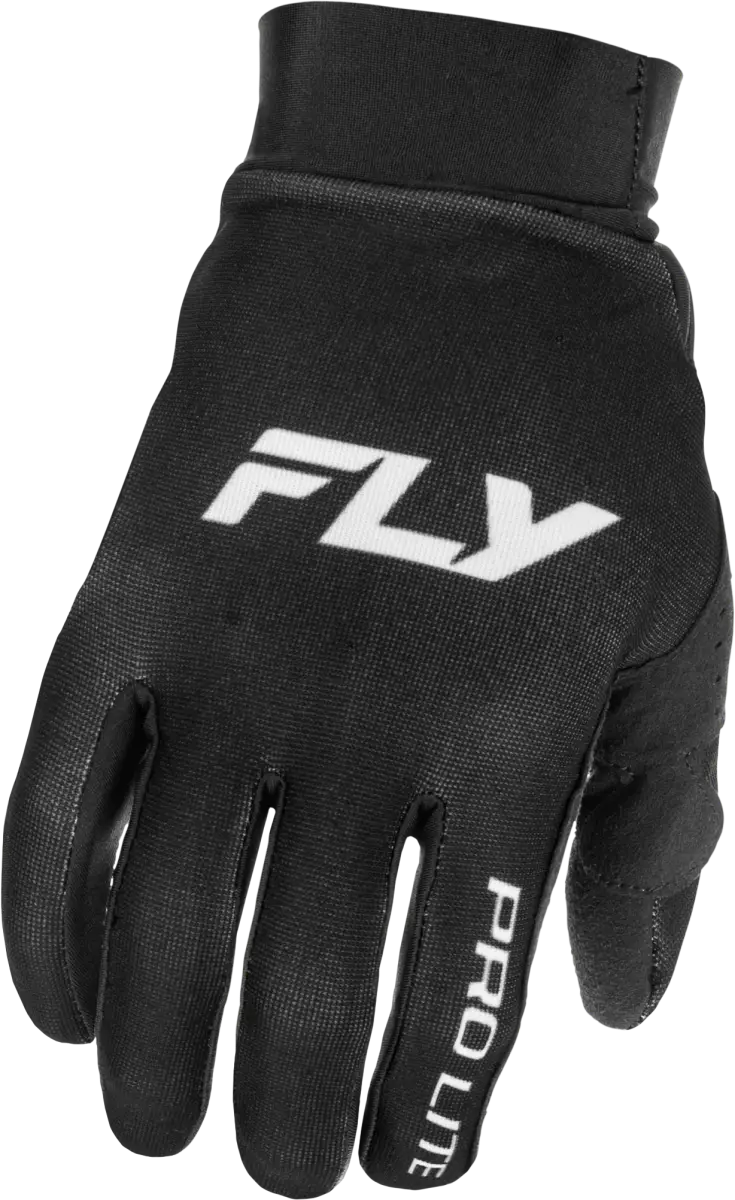 Youth Pro Lite Gloves Black/White Yl - FLY RACING
