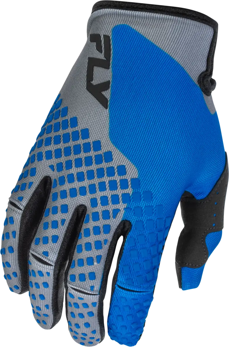 Youth Kinetic Gloves Blue/Grey/Black Ys - FLY RACING