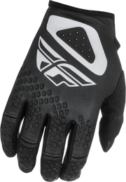Youth Kinetic Sym Gloves Black/White Yl - FLY RACING