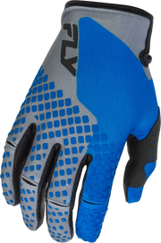 Youth Kinetic Gloves Blue/Grey/Black Ym - FLY RACING