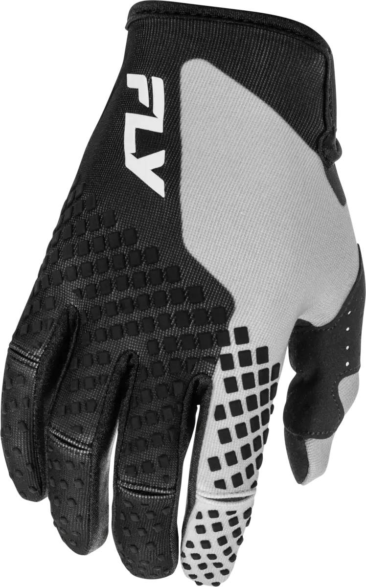 Youth Kinetic Gloves Black/Grey Ym - FLY RACING