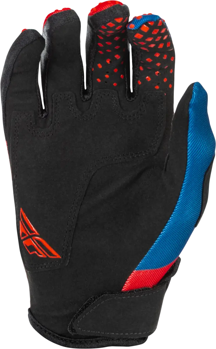 Youth Kinetic Gloves Red/White/Blue Yl - FLY RACING