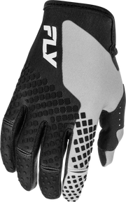 Youth Kinetic Gloves Black/Grey Ys - FLY RACING