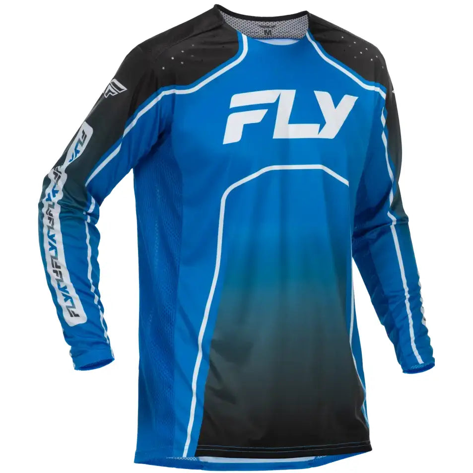 Youth Rayce Bicycle Jersey Blue/Black/White Yl - FLY RACING