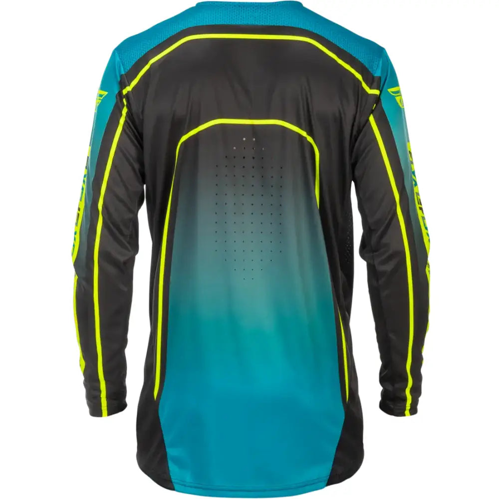 Youth Rayce Bicycle Jersey Teal/Black/Lime Ym - FLY RACING