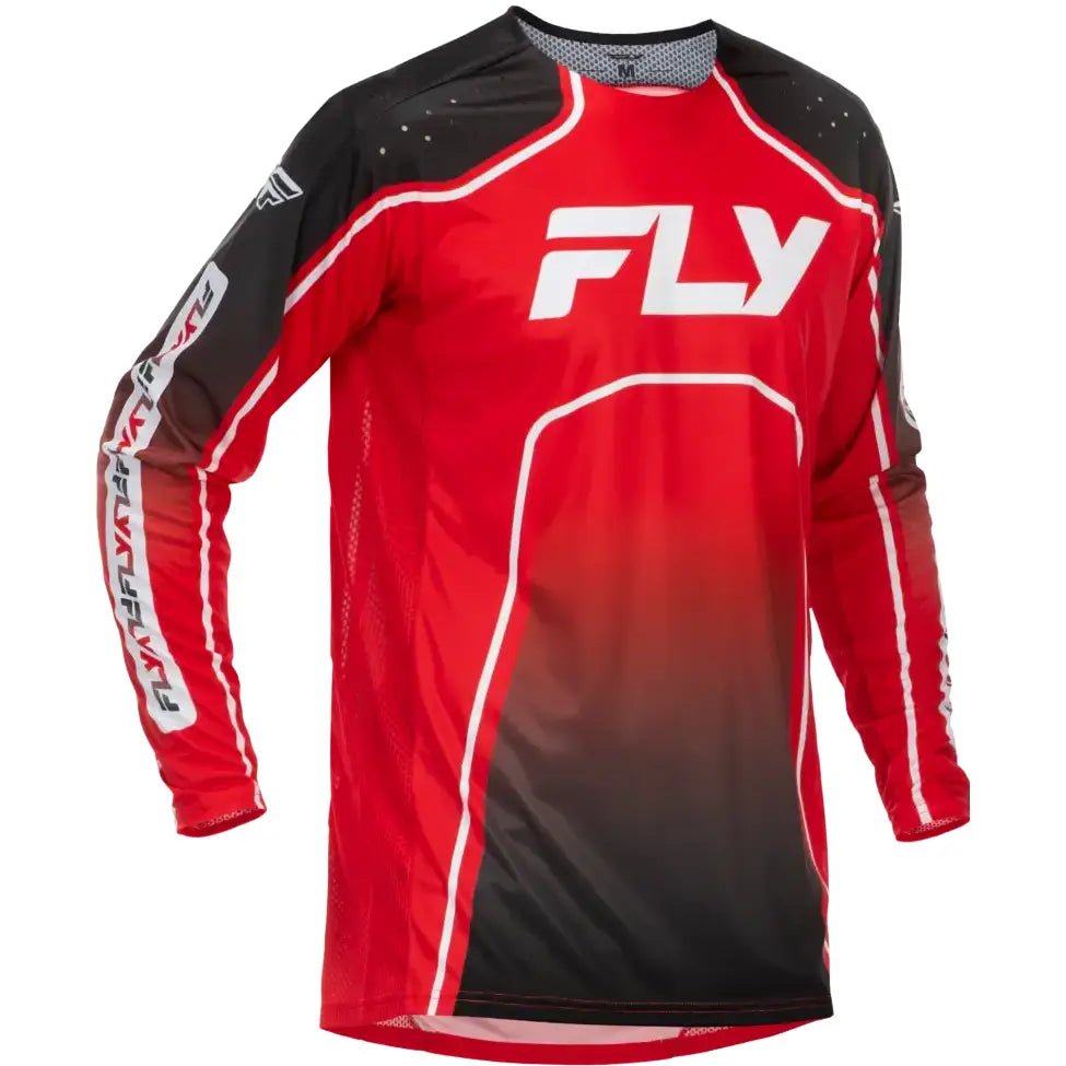 Youth Rayce Bicycle Jersey Red/Black/White Yl - FLY RACING