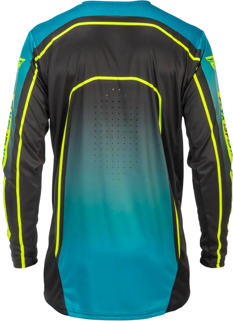 Youth Rayce Bicycle Jersey Teal/Black/Lime Yxl - FLY RACING