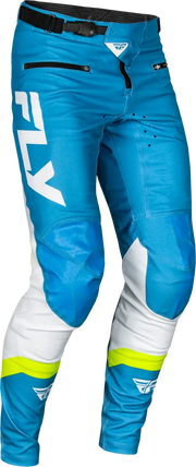 Youth Rayce Bicycle Pants Blue/White/Lime Green Sz 24