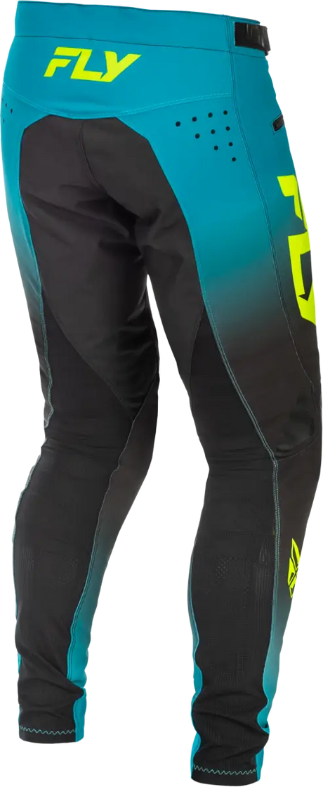 Youth Rayce Bicycle Pants Teal/Black/Lime Sz 18 - FLY RACING