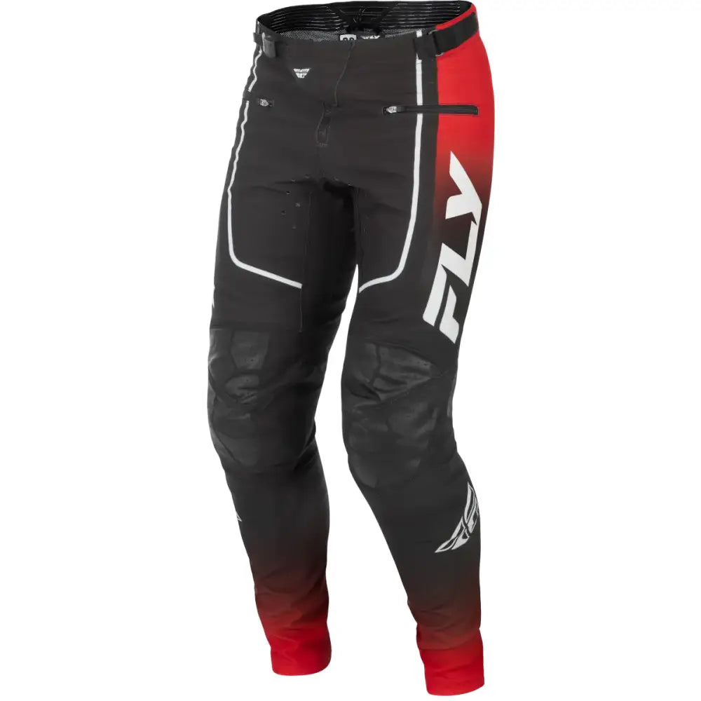 Youth Rayce Bicycle Pants Red/Black/White Sz 20 - FLY RACING