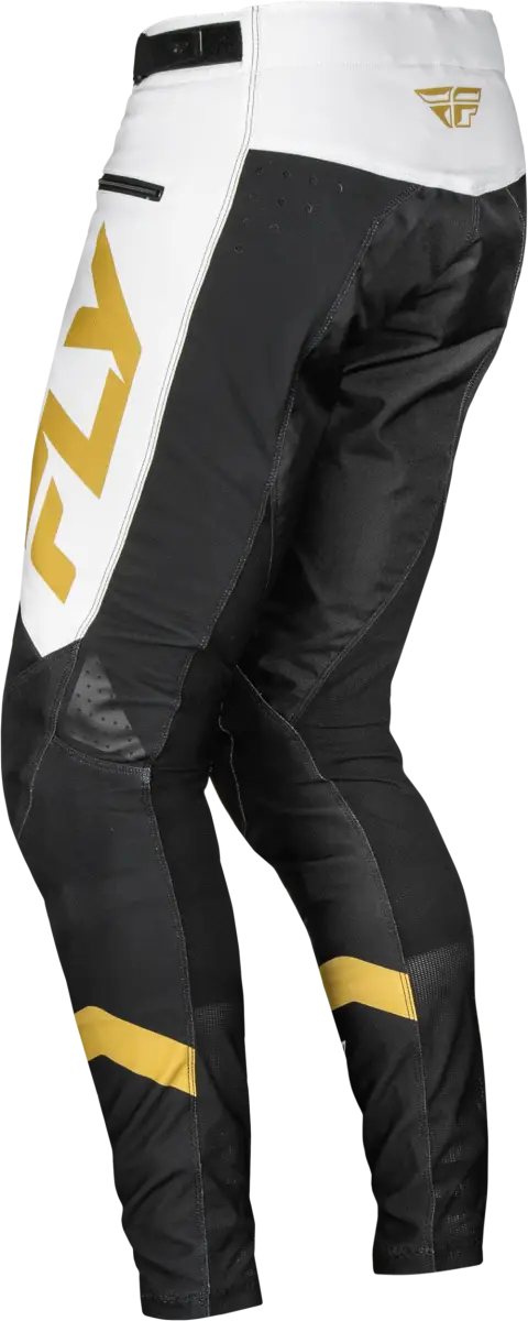 Youth Rayce Bicycle Pants with durable stretch technology in black, white, and gold