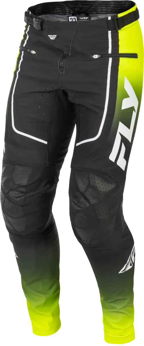 Youth Rayce Bicycle Pants Lime/Black/White Sz 20 - FLY RACING