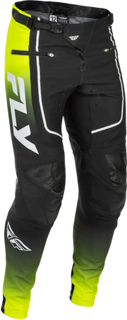 Youth Rayce Bicycle Pants Lime/Black/White Sz 20 - FLY RACING