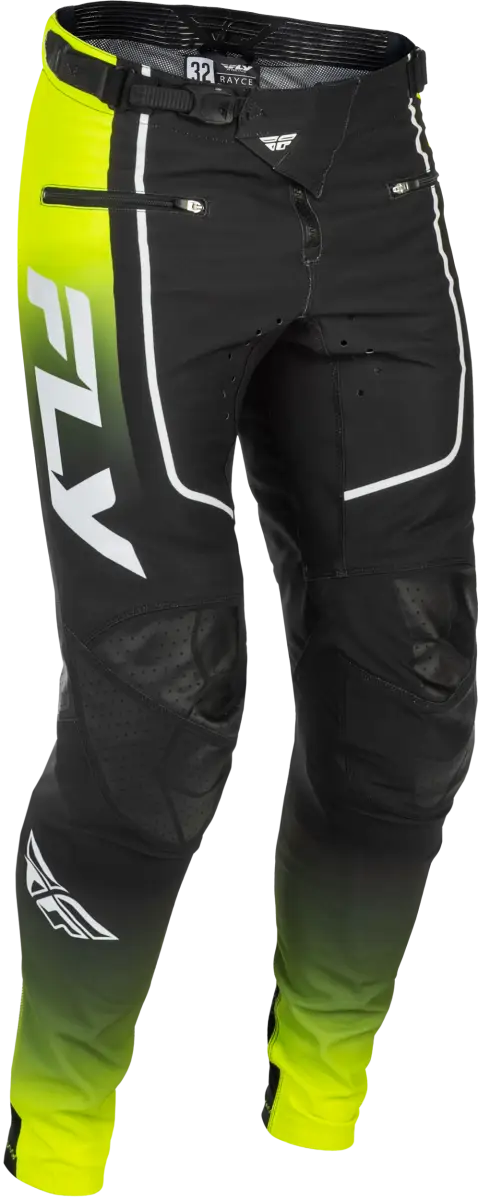 Youth Rayce Bicycle Pants Lime/Black/White Sz 20 - FLY RACING
