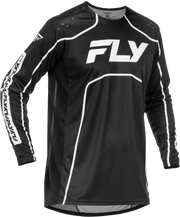 Youth Rayce Bicycle Jersey Black/White Yl - FLY RACING