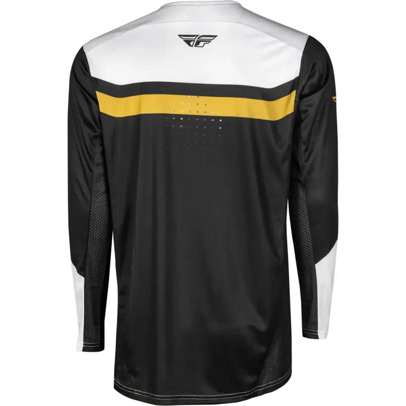 Youth Rayce Bicycle Jersey White/Black/Gold Yl - FLY RACING