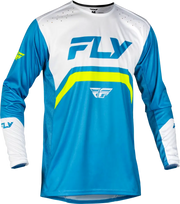 Youth Rayce Bicycle Jersey Blue/White/Lime Green Yxl - FLY RACING