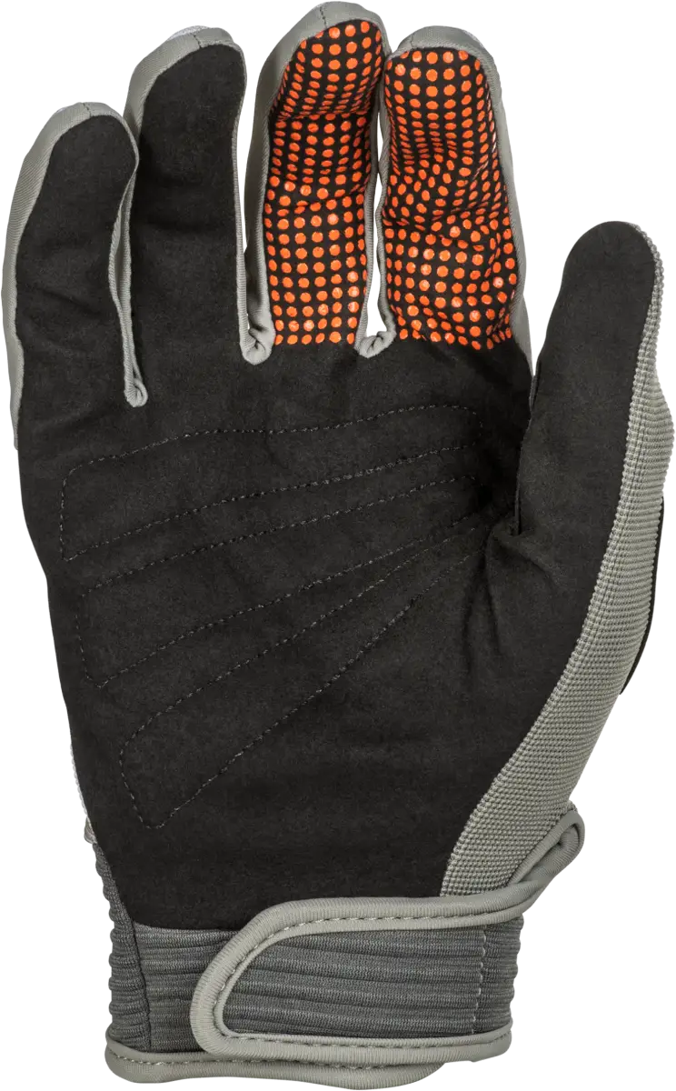 Youth F 16 Gloves Grey/Orange Ys - FLY RACING