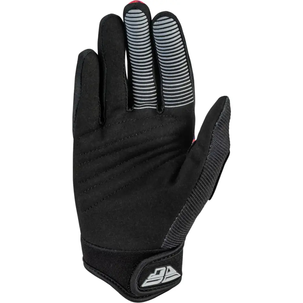 Youth F 16 Gloves Black/Red/Purple Ys - FLY RACING