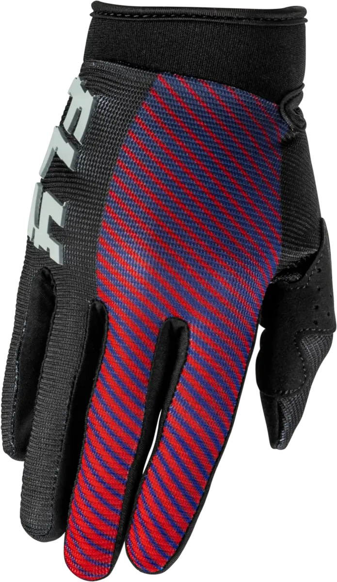 Youth F 16 Gloves Black/Red/Purple Y2xs - FLY RACING
