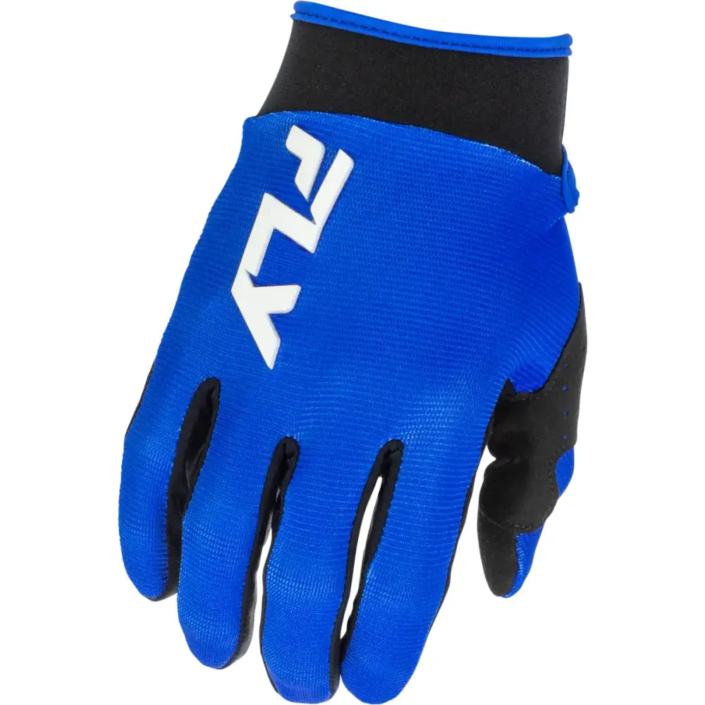 Youth F 16 Gloves Blue/White Yxs - FLY RACING