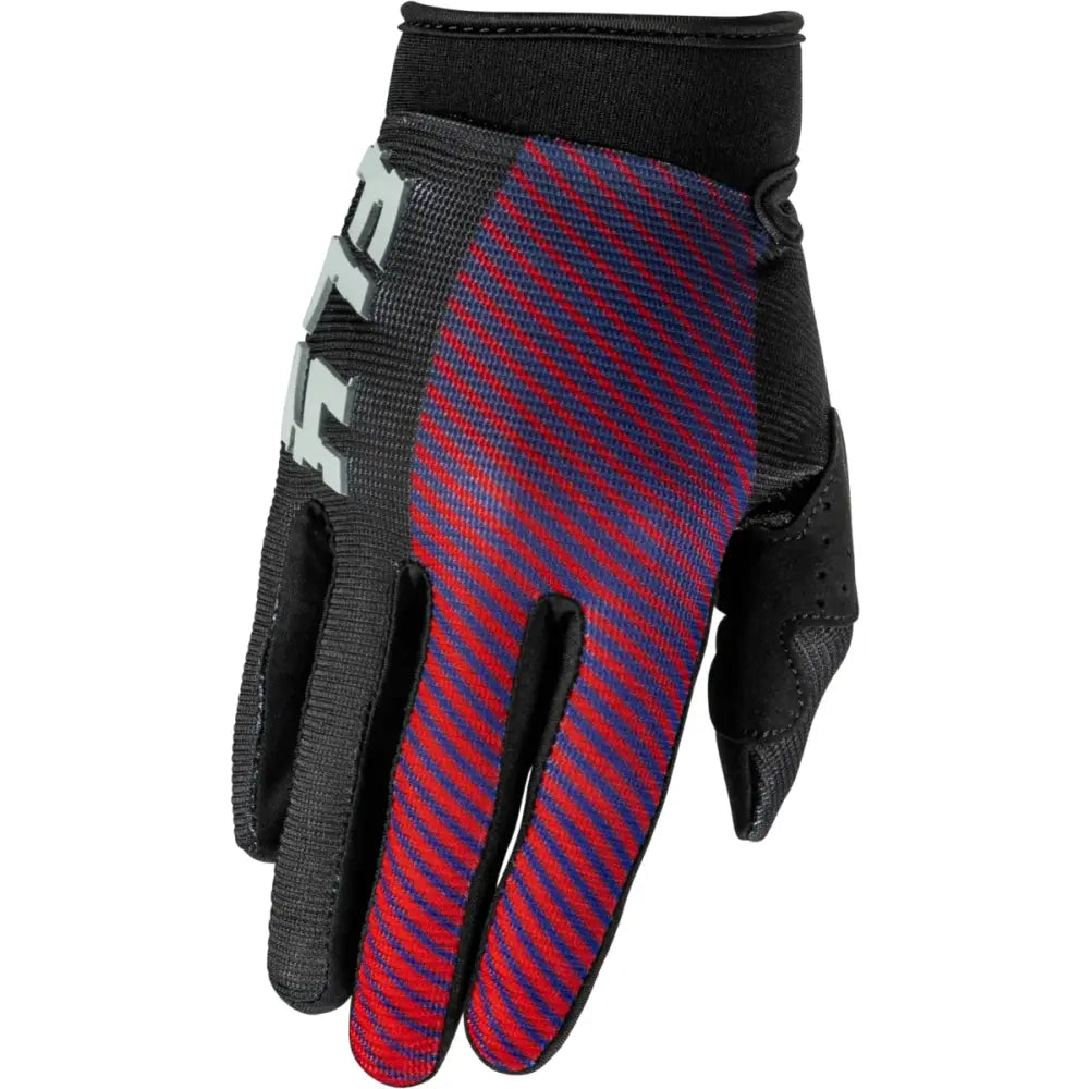Youth F 16 Gloves Black/Red/Purple Yl - FLY RACING