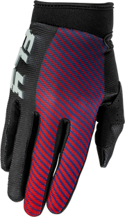 Youth F 16 Gloves Black/Red/Purple Yl - FLY RACING